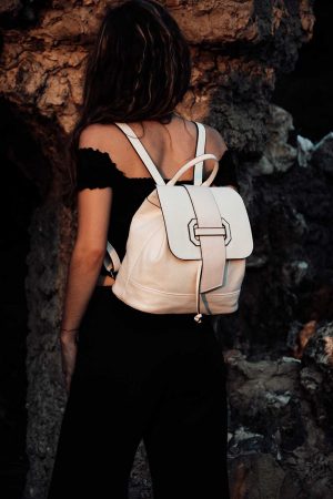 Lila Leather Backpack Shoulder Bag Women