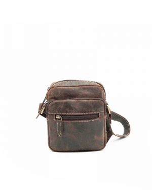 Leather Male Baggy Handmade Small Black