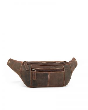 Dark Brown Leather Waist Bag