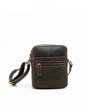 Leather Brown Coffee Bag Small
