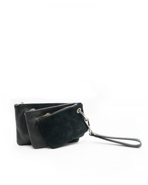 Leather Black Polymorphic Purse Wallet