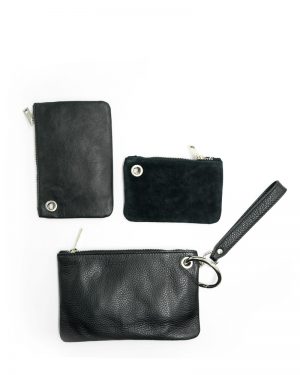 Leather Black Polymorphic Purse Wallet