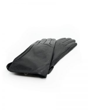 Δερμάτινα γάντια μαύρα