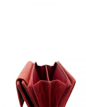 Women 039 S Leather Wallet Red Embossed