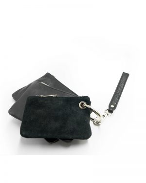 Leather Black Polymorphic Purse Wallet