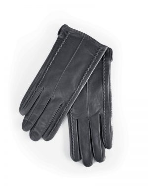 Leather Gloves With Embossed Female Detail