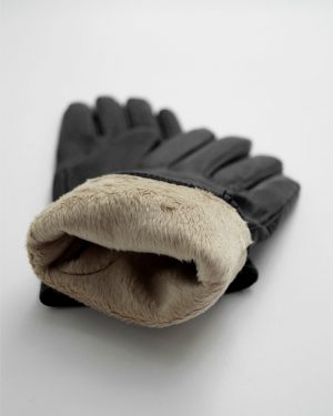 Leather Gloves With Female Buttons