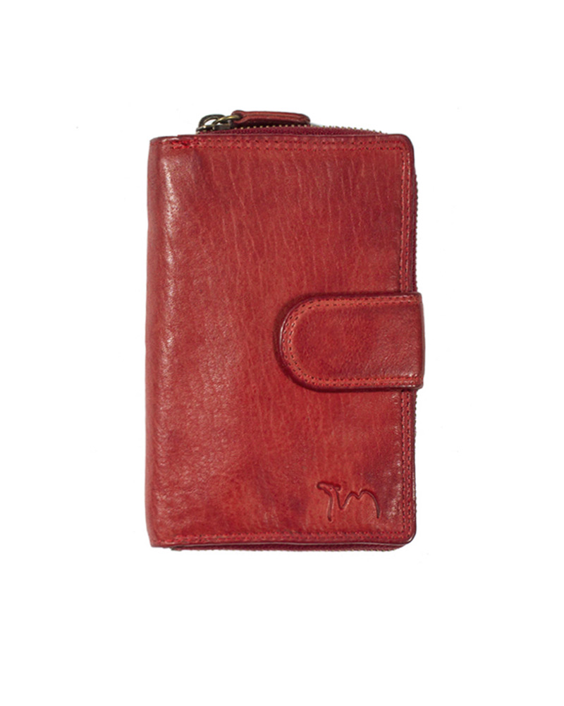 δερμάτινο γυναικείο πορτοφόλι vintage κόκκινο