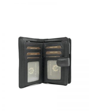 Valentini Leather Wallet With Button