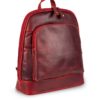γυναικείο δερμάτινο backpack κόκκινο