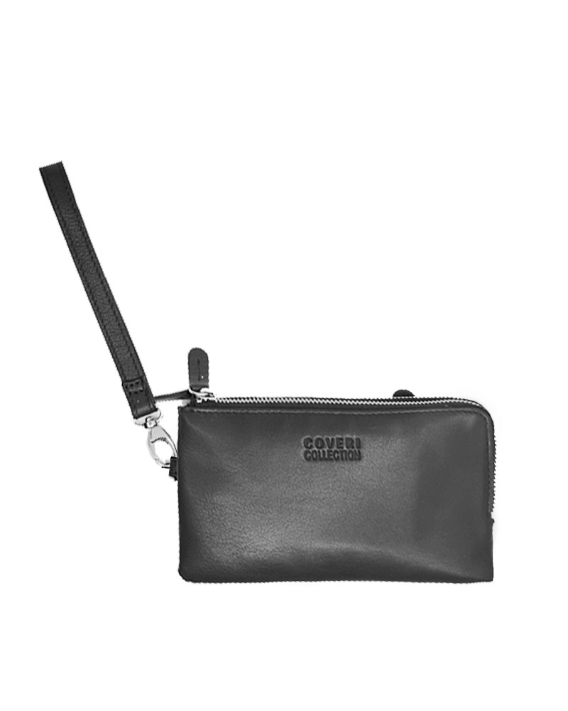 Leather crossbody bag ENRICO COVERI Black in Leather - 41061697