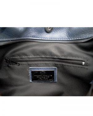 Leather Bag In Dark Blue