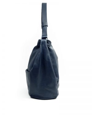 Leather Bag In Dark Blue