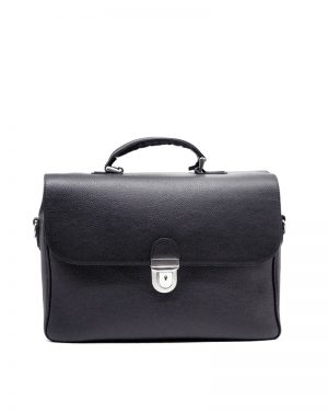 Leather Briefcase In Dark Brown