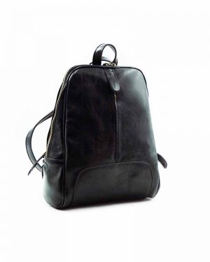 μαύρο δερμάτινο backpack