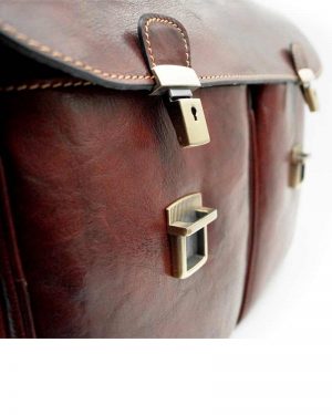 Leather Briefcase Coffee