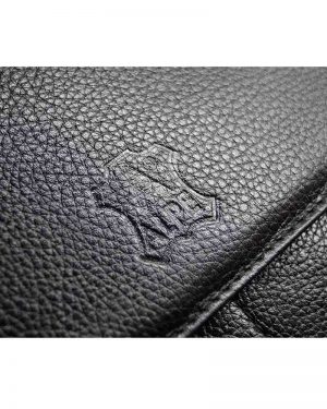 Leather Briefcase Black Alpe