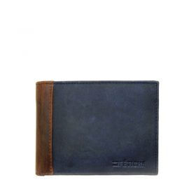 Ανδρικό δερμάτινο πορτοφόλι σκούρο μπλε HUR 10-985