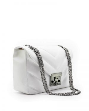 White Quilted Leather Bag