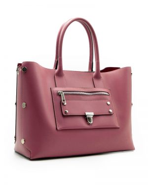δερμάτινη τσάντα ροζ