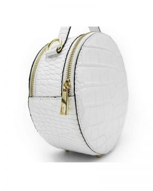 Leather Women 039 S Bag Round White