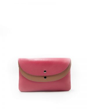 Leather Women Pink Bag With Chain