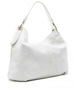 τσάντα άσπρη δερμάτινη