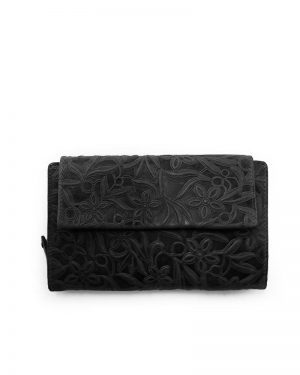 Women 039 S Leather Wallet Red Floral Embossed