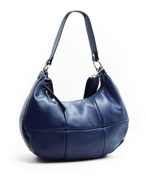 μπλε γυναικεία τσάντα δερμάτινη