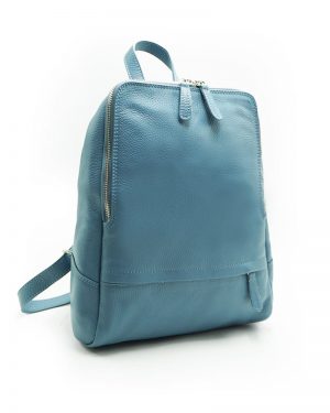 μπλε backpack δερμάτινο