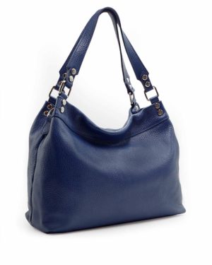 δερμάτινη τσάντα μπλε γυναικεία