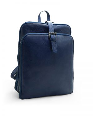 μπλε δερμάτινο backpack γυναικείο