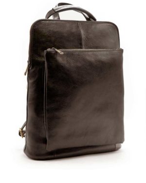 Leather Women Backpack Amp Shoulder Bag In Black
