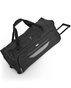 Τσάντα ταξιδίου σακ βουαγιάζ με ρόδες 60x32x28cm μαύρο