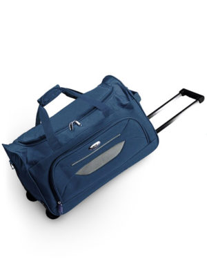 Τσάντα ταξιδίου σακ βουαγιάζ με ρόδες 50x29x26cm μπλε