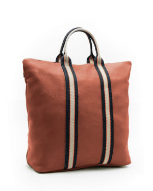 δερμάτινη-γυναικεία-τσάντα-με-ρίγες-πορτοκαλί-300x375