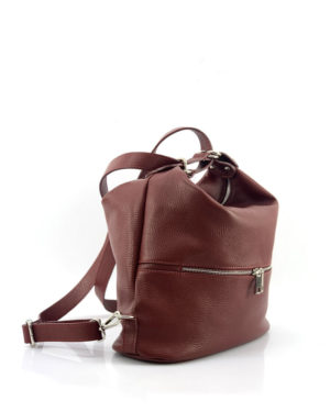 Lila Leather Backpack Shoulder Bag Women